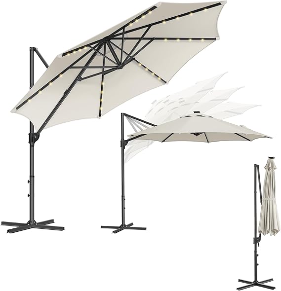 🔥 Parasol de Jardin Songmics - 300 cm, 28 LED Solaires, UPF 50+, Pivotan à 89.99€ Parasol de Jardin Songmics - 300 cm, 28 LED Solaires, UPF 50+, Pivotant à 360°, Inclinaiso, Manivelle (vendeur tiers)
