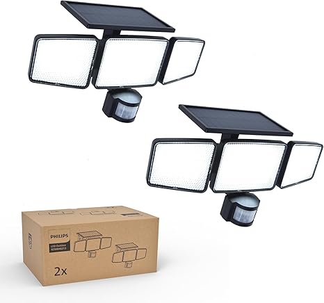 🔥 Lampe de sécurité solaire Extérieur Philips - 302 LED, 1200 lm (Vendeu à 39.99€ 🔥 Lampe de sécurité solaire Extérieur Philips – 302 LED, 1200 lm (Vendeu à 39.99€