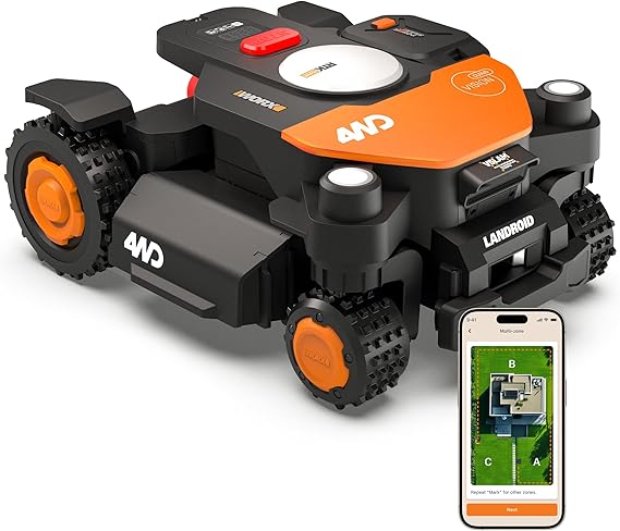 🔥 Robot Tondeuse Worx Vision Cloud 4WD WR340E - 600m² Robot Tondeuse Worx Vision Cloud 4WD WR340E - 600m²
