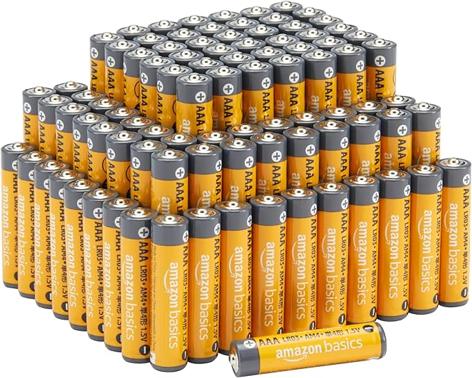 🔥 PRIX FLASH | Lot de 100 piles alcalines AAA Amazon basics – 1,5 V, durée de conservation