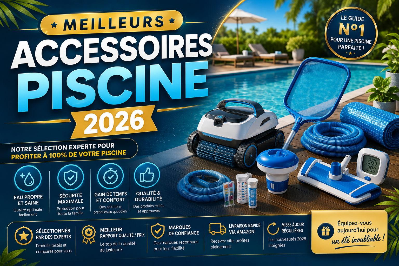 Meilleurs accessoires piscine 2026 : notre selection Amazon France