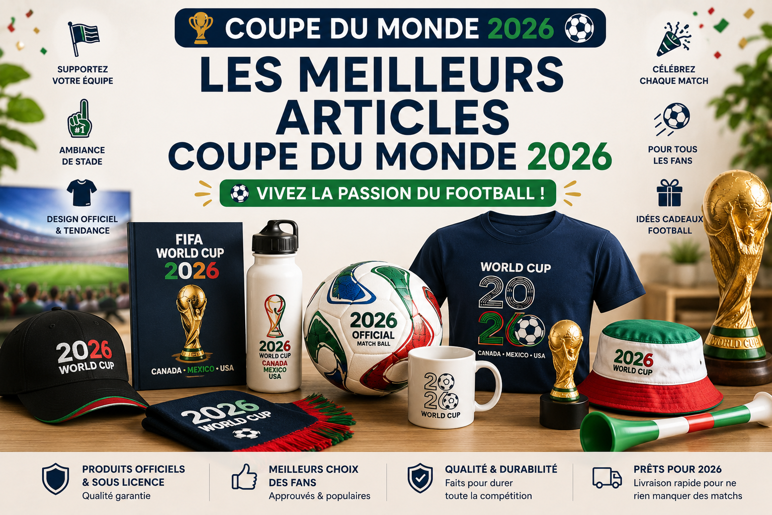 Football et Coupe du Monde 2026 — Les meilleurs produits Amazon
