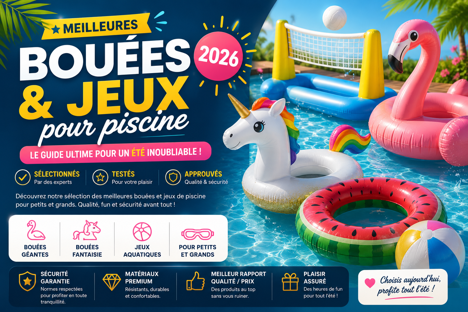 Meilleures bouees jeux piscine 2026 : notre selection Amazon France