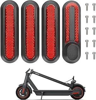 4 enjoliveurs en plastique avec réflecteurs compatible pour Trottinette électrique Xiaomi M365 1S Essential Pro2 niche 4 enjoliveurs en plastique avec reflecte