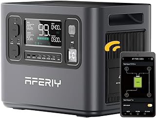 AFERIY Generateur Electrique Portable 2400W, Battetie Nomade 2048Wh, Station Electrique Portable Charge Rapide en 1.5H, 220-240V, UPS, Générateur Solaire pour Camping-car/Maison/Bureau, Garantie 7 Ans niche aferiy generateur electrique portable 24