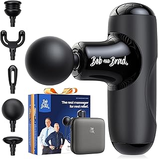 BOB AND BRAD Q2 Mini Pistolet de Massage, Silencieux – Pistolet de Massage Musculaire Portable Pour la Relaxation, Massage Gun Tissus Profonds pour Dos Épaules, Jambes, Muscles (Noir) niche bob and brad q2 mini pistolet de massage