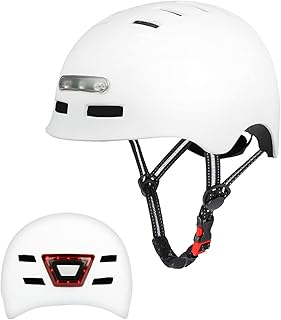 Casque de vélo avec Phare LED Intégré et Casque Arrière léger pour Hommes et Femmes niche casque de velo avec phare led integre et