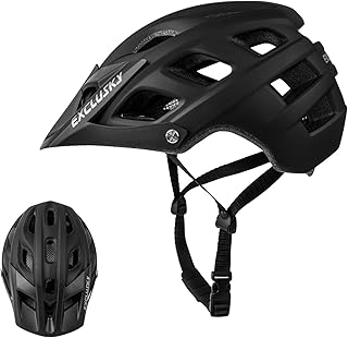Casque Velo Homme, Exclusky Casque VTT Homme Visiere Casque Velo Femme Ville Vintage pour Draisienne Descente Casque Trottinette Electrique Adulte(56-61CM) niche casque velo homme exclusky casque vtt ho