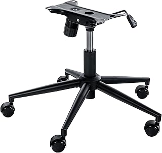 CLP Piètement pour Chaise De Bureau I Cylindre Et 5 roulettes I Réglable Pivotant I Fonction Bascule I Capacité De Charge: 120 Kg, Couleur:Noir niche clp pietement pour chaise de bureau i cy