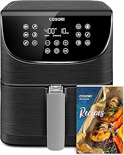 COSORI Pro Gen 2 Friteuse à air de 5,8 l, version améliorée avec performances stables et nouveau look élégant, 13 fonctions en une seule touche, 100 recettes en papier et 1100 recettes en niche cosori pro gen 2 friteuse a air de 58 l