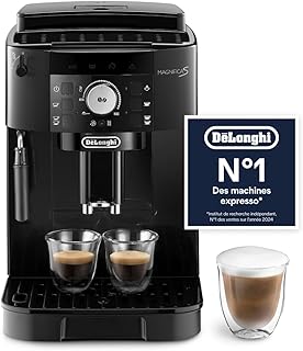 De’Longhi Magnifica S - Perfetto Machine à Café Automatique avec Mousseur à Lait Manuel, Machine à Espresso et Cappuccino, Panneau de Commande avec Boutons, Noir (ECAM11.112.B) niche delonghi magnifica s perfetto machine a
