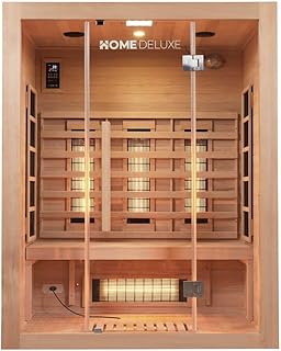Home Deluxe – Cabine infrarouge SAHARA L – 150 x 120 x 190 cm - pour 2 à 3 personnes, 6 émetteurs à spectre complet, bois : pruche I Sauna infrarouge, sauna, cabine chauffante, infrarouge niche home deluxe cabine infrarouge sahara l 1