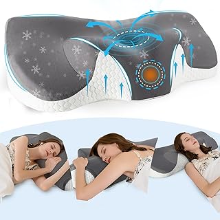 IDEA Oreiller orthopédique en mousse à mémoire de forme pour les personnes dormant sur le côté, le dos et le ventre, anti-ronflement niche idea oreiller orthopedique en mousse a m