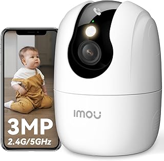 Imou 2K(3MP) Caméra Surveillance WiFi Intérieur 360°, Wi-Fi 6 Double-Bande(2.4G/5GHz), Vision Nocturne Couleur, Détection de Personnes/Animaux,Suivi Intelligent,Compatible Alexa pour Bébé/Chien/Maison niche imou 2k3mp camera surveillance wifi inte