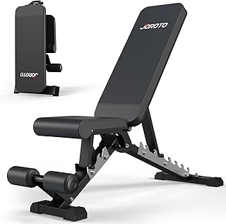 JOROTO Banc de musculation réglable – Charge de 317,5 kg/362,9 kg/453,6 kg – Banc d'entraînement pliable pour entraînement complet du corps niche joroto banc de musculation reglable char