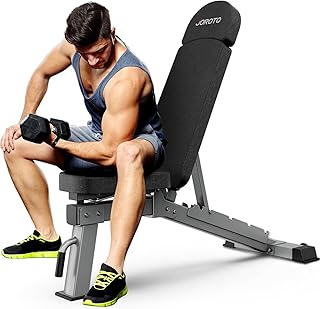JOROTO MD80 Banc de Musculation Banc Réglable Pour L'entraînement, 4 en 1 Complet Multifonction du Corps Banc Inclinable Pliable, Capacité de Poids de 450 kg niche joroto md80 banc de musculation banc reg