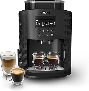Krups Essential, Machine espresso entièrement automatique, Réglage de la longueur du café, 3réglages de mouture, Buse vapeur, EA81P8E0, Noir niche krups essential machine espresso entiere