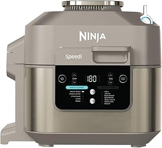 Ninja Speedi 10-en-1 Cuiseur rapide, Air Fryer, Friteuse à air et Multicuiseur, 5.7L, Repas pour 4 en 15 minutes, Vapeur, Gril, Cuire au four, Rôtir, Saisir, Mijoter et plus, Stone Or, ON500EUSTGD niche ninja speedi 10 en 1 cuiseur rapide air