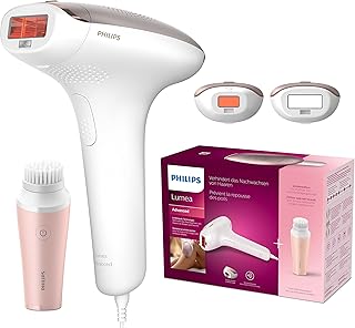 Philips Lumea Advanced IPL BRI922/00 Appareil d'épilation avec 2 accessoires pour visage et corps et brosse nettoyante visage VisaPure mini niche philips lumea advanced ipl bri92200 appa