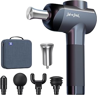 Pistolet de Massage Musculaire, Bob and Brad X6 Pro avec Tête Métallique, Ultra Silencieux Appareil de Massage Masseur des Tissus Profonds, Pour Soulager la Fatigue Musculaires niche pistolet de massage musculaire bob and b