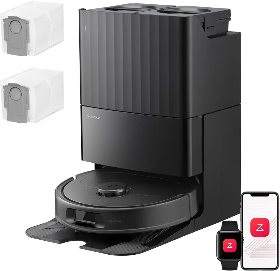 roborock Qrevo S Pro Set Robot Aspirateur Laveur 18 500 Pa, 45 °C Séchage à l’air Chaud, 75 °C Autonettoyant à Haute Température, Évitement d'obstacles et Navigation Intelligente, Anti-enchevêtrements niche roborock qrevo s pro set robot aspirateu