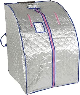 Sauna infrarouge portable - Sauna portable - Sauna à domicile - Sauna infrarouge portable - Pour 1 personneSauna Box d'intérieur Chauffage portable 1000 W - Favorise la circulation sanguine (argent) niche sauna infrarouge portable sauna portable