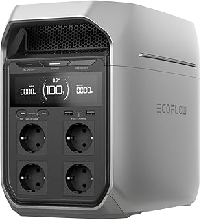 Station électrique portable EF EcoFlow DELTA 3 Plus,1024 Wh de capacité, batterie LiFePO4, charge complète en 56 min, 1800W de puissance de sortie, pour camping, RV, l'alimentation de secours niche station electrique portable ef ecoflow d