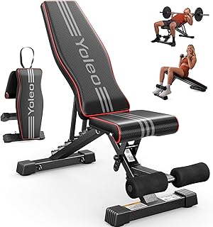 YOLEO Banc réglable, Banc de Musculation pour l'entraînement Complet du Corps, Banc inclinable Exercice Gymnastique à Domicile niche yoleo banc reglable banc de musculation