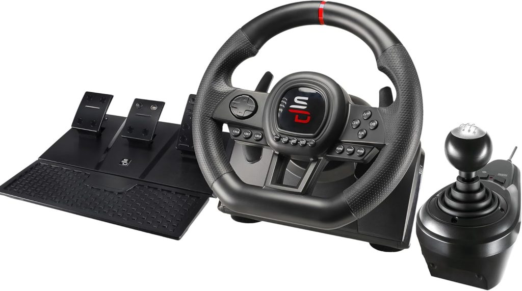 🔥 77.97€ | Volant Subsonic GS650-X Levier de Vitesse Déporté, Palettes au Volants et P Volant Subsonic GS650-X Levier de Vitesse Déporté, Palettes au Volants et Pédales. Rotation à 270° Pour PS4, Xbox Series X/S