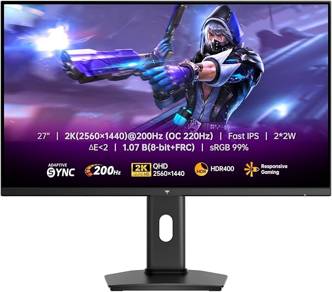 🔥 PRIX FLASH | Écran gaming KOORUI 27" WQHD – 240 Hz, 1 ms, HDR 400, Noir/Rouge Écran gaming KOORUI 27" WQHD – 240 Hz, 1 ms, HDR 400, Noir/Rouge