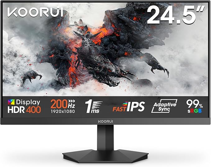 🔥 69.99€ | Ecran PC 24,8" KOORUI G2511P - 200Hz IPS, FHD 1080P, 1ms HDR400 Adaptive Sy Ecran PC 24,8" KOORUI G2511P - 200Hz IPS, FHD 1080P, 1ms HDR400 Adaptive Sync