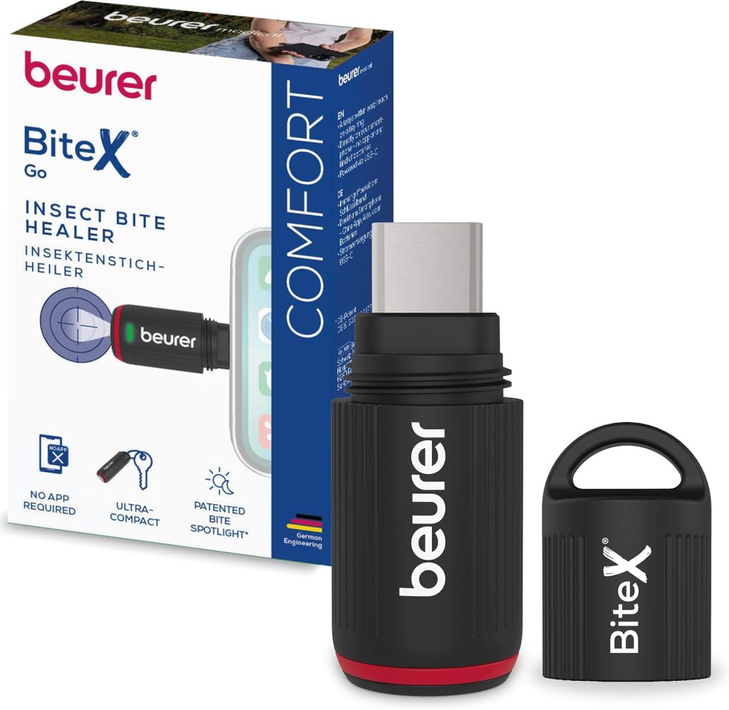 🔥 PRIX FLASH | Dispositif contre les démangeaisons Beurer BiteX Go Deep Black pour smartph Dispositif contre les démangeaisons Beurer BiteX Go Deep Black pour smartphone - traitement des piqûres et des morsures d'ins