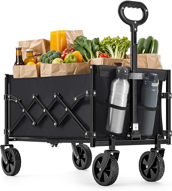 🔥 38.79€ | Chariot de Transport Pliable Songmics - avec Poignée, 4 Roues Renforcées do Chariot de Transport Pliable Songmics - avec Poignée, 4 Roues Renforcées dont 2 Roues Universelles, Charge 150 Kg (Vendeur Ti