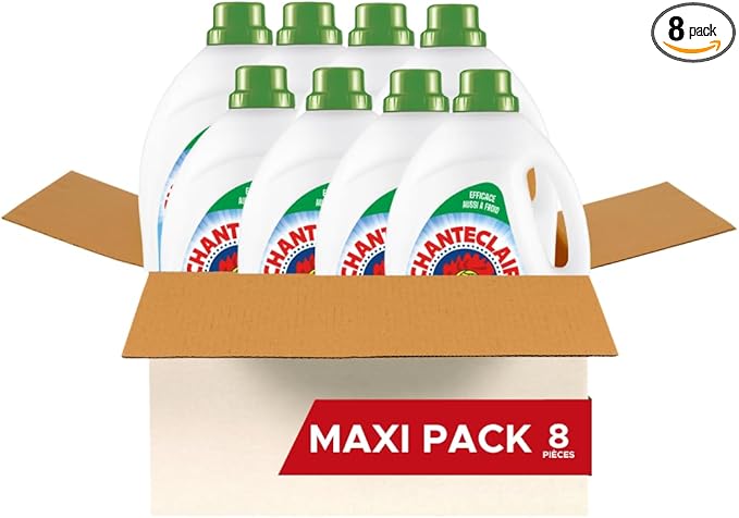 🔥 PRIX FLASH | 8 Bidons de lessive liquide Chanteclair Musc Blanc - 1.8L 8 Bidons de lessive liquide Chanteclair Musc Blanc - 1.8L