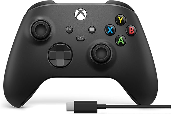 🔥 PRIX FLASH | Manette Microsoft Xbox série Carbon Black sans fil avec câble de charge Manette Microsoft Xbox série Carbon Black sans fil avec câble de charge