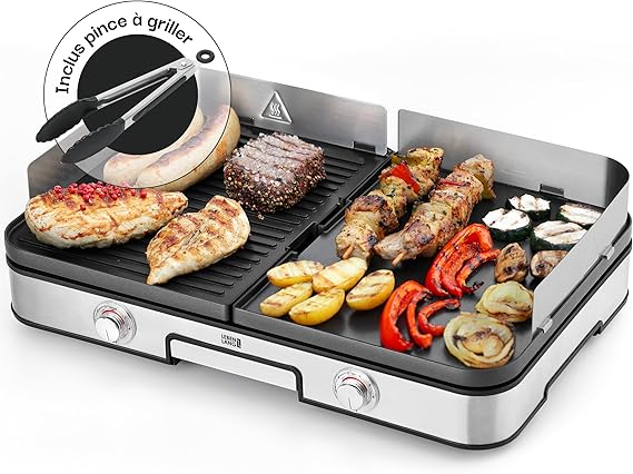 🔥 98.00€ | Plancha électrique Little Balance Innov 2200 - Microcéramique sans PFAS, No Plancha électrique Little Balance Innov 2200 - Microcéramique sans PFAS, Noir/Inox
