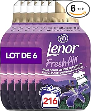 🔥 PRIX FLASH | Adoucissant Lenor Fresh Air - 216 Lavages (36x6), Parfum Eclat De Minuit Adoucissant Lenor Fresh Air - 216 Lavages (36x6), Parfum Eclat De Minuit