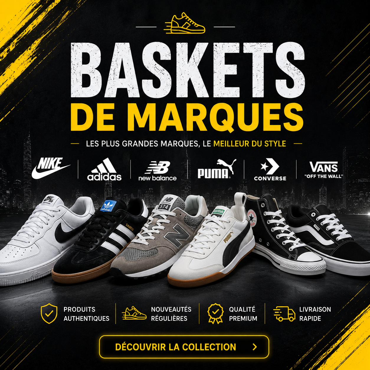 Analyses IA foot, streetwear & guides d'achat Chaussures