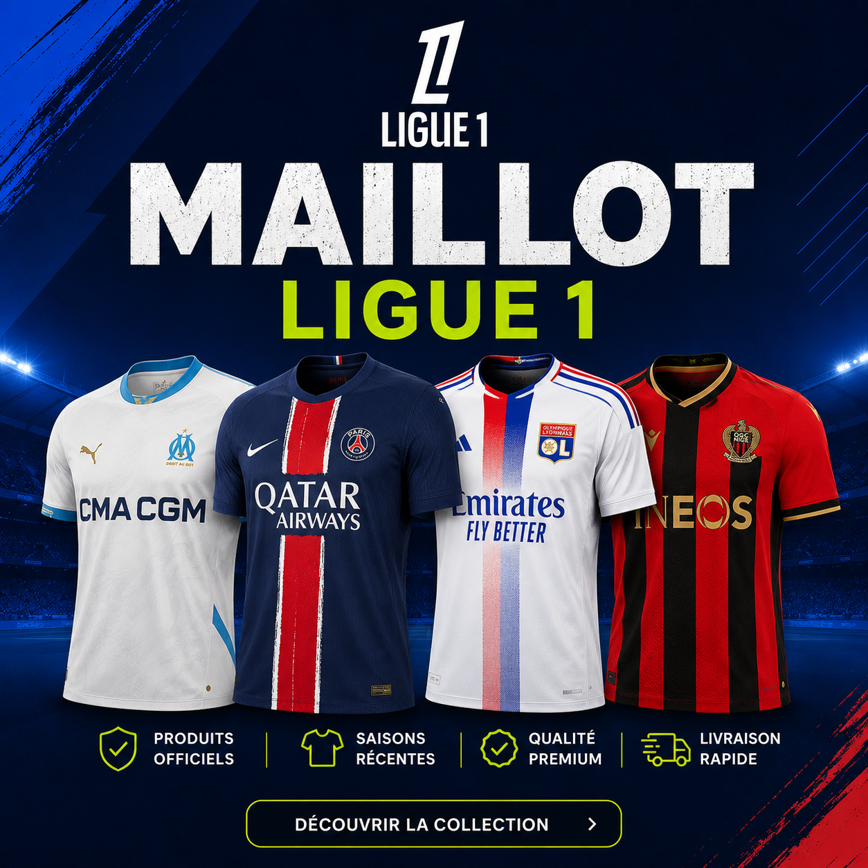 Analyses IA foot, streetwear & guides d'achat Maillots L1