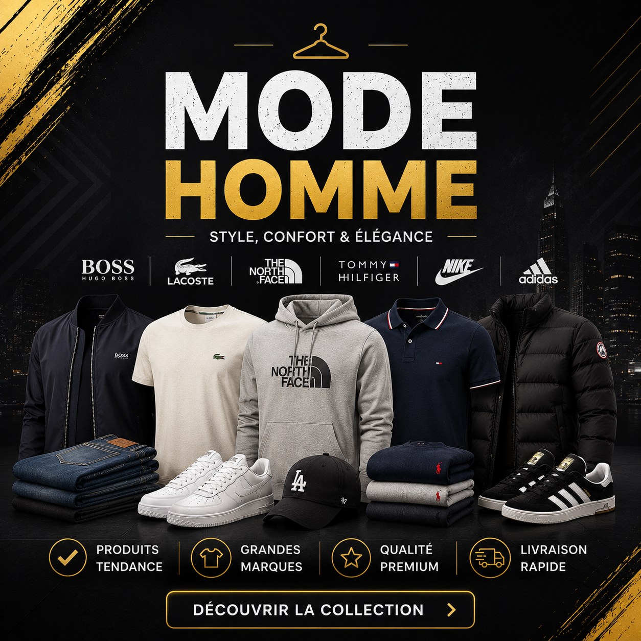 Analyses IA foot, streetwear & guides d'achat Mode homme